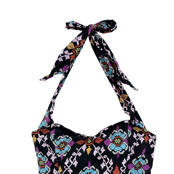 EDME & ESYLLTE Dress Primula Halter Sweetheart Collar Fit & Flare - Picture 4 of 9